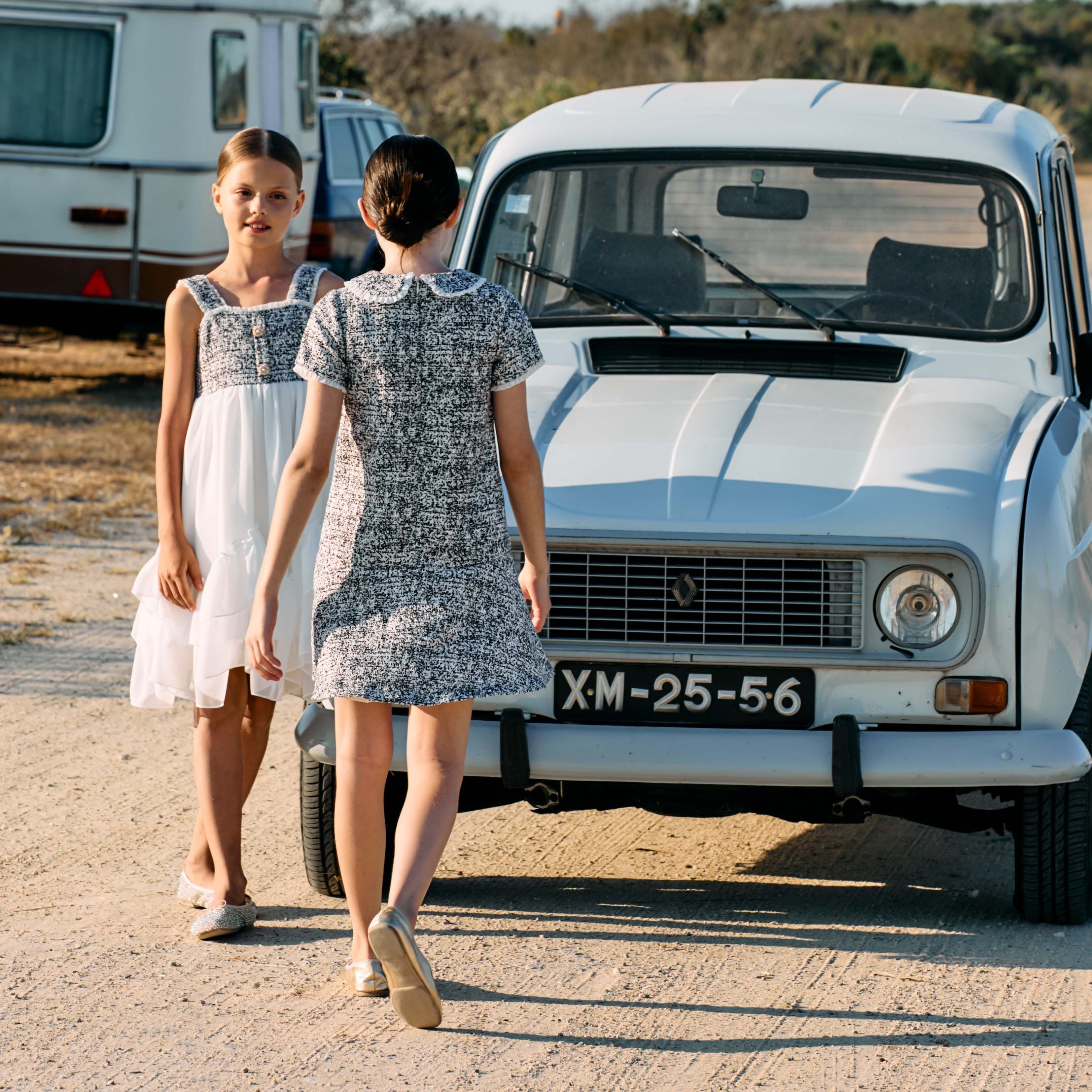 Navy Tweed Dress
